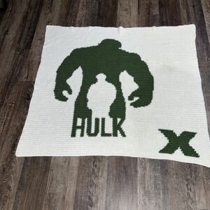 handmade crocheted Hulk blanket 4ft x 4ft